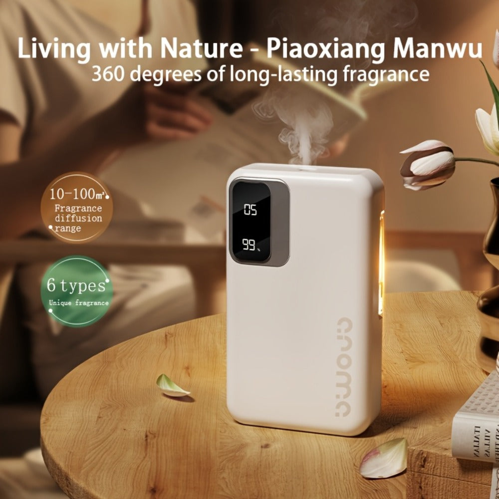 Aromatherapy Diffuser Smart Digital – 1800mAh 7-Speed Sonic Essential Oil Diffuser Humidifier with USB Charging, Digital Display, Fine Mist for Bedroom Bathroom Office Home, Up to 20 Days Use