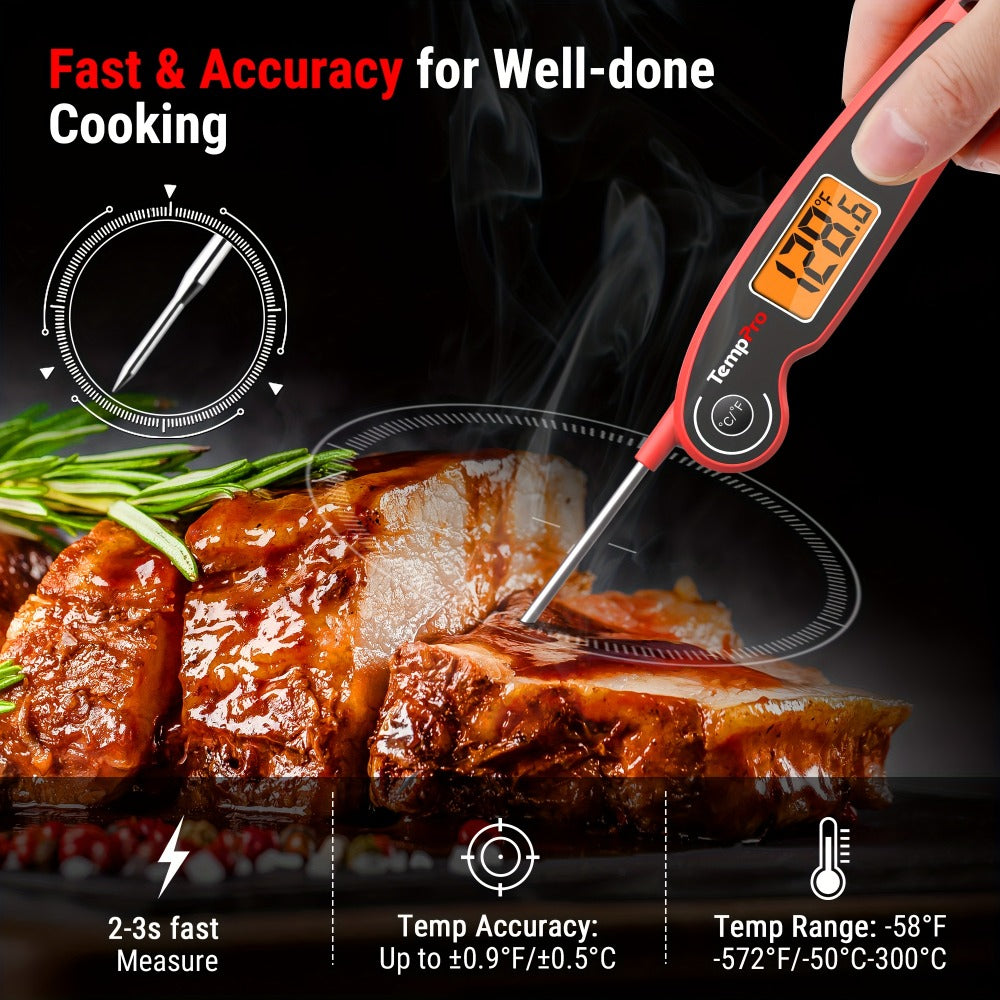 Instant Read Meat Thermometer with Motion Sensing – Digital Food Thermometer for Kitchen BBQ Grill Smoker Oil Candy Cooking