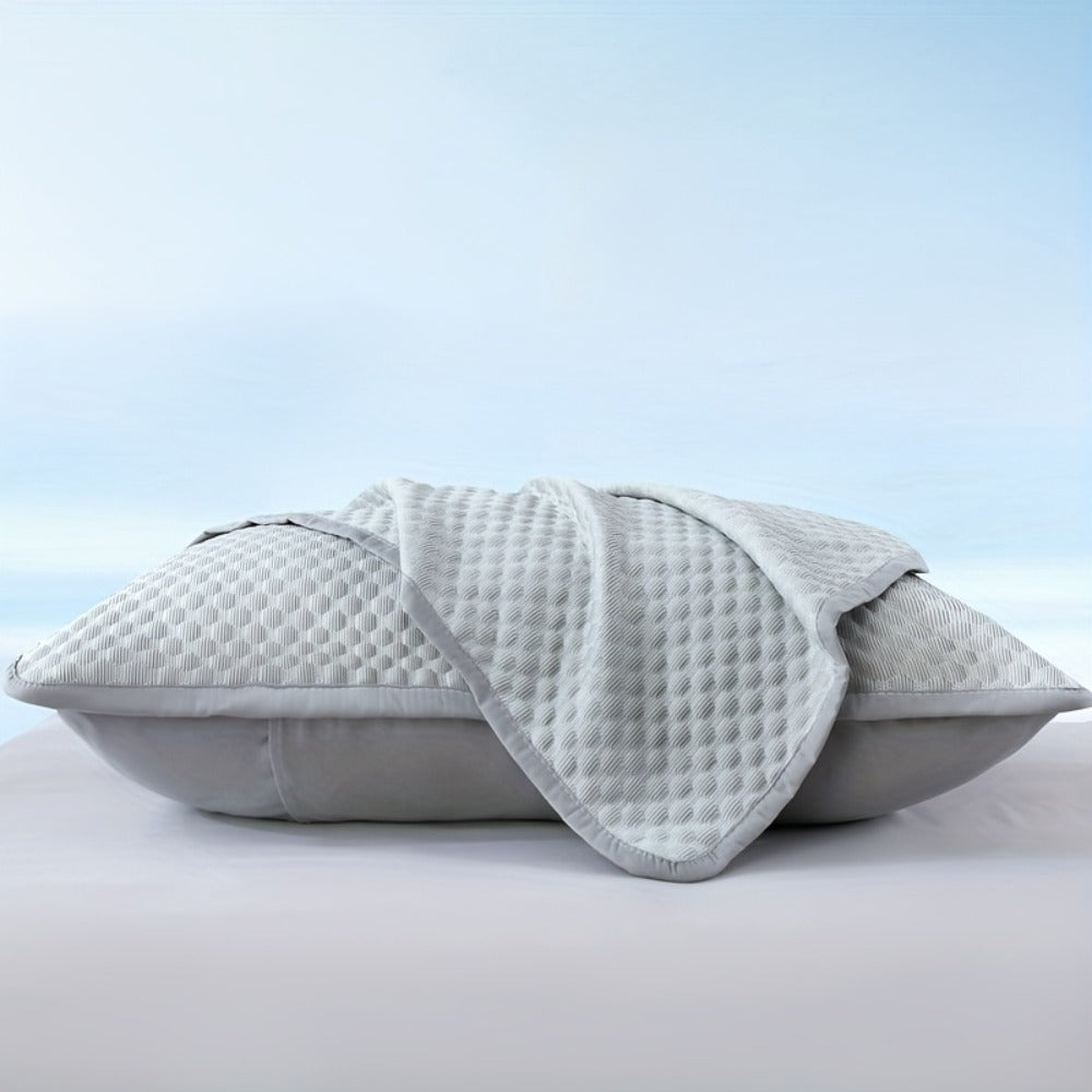 Cooling Pillow Cases 2-Pack 3D Ice Bean Texture – Soft Polyester Pillowcases for Summer | Machine Washable | Cool Sleep Bedroom Pillow Covers | 18.9" x 29.13" | No Insert