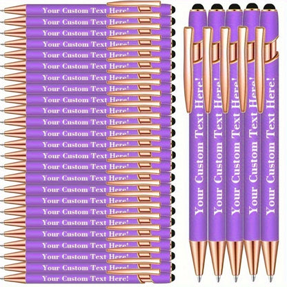Ballpoint Stylus Pens 30 Pack – 2-in-1 Touchscreen Stylus & Ballpoint Pen with Comfortable Grip, Personalized Engraving, Bulk Set for Office, School, Wedding & Party Favors