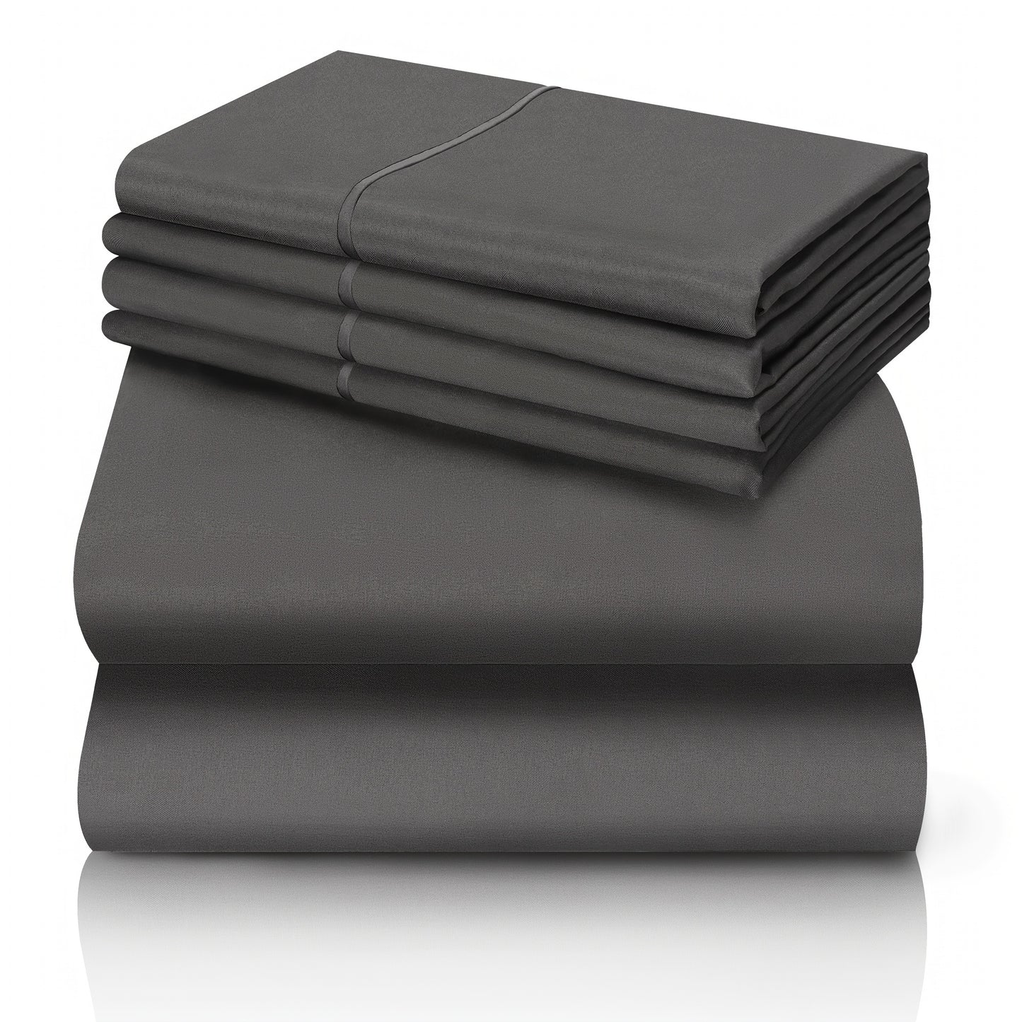 California King Sheet Set 6-Piece Breathable Cooling Bed Sheets Ultra-Soft Hotel Luxury Microfiber 18 Inch Deep Pocket Wrinkle Fade Resistant Flat Sheet Fitted Sheet 4 Pillowcases Multiple Colors