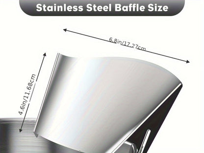 Stand Mixer Pouring Chute Stainless Steel – Dishwasher Safe Pouring Shield for KitchenAid Tilt-Head & Bowl-Lift Models, 1-Pack or 2-Pack Baking Accessory, Durable & Splash-Proof