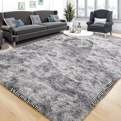 Tie Dye Plush Area Rug - Ultra Soft Thick Fluffy Durable Carpet for Living Room & Bedroom | Easy Care Portable Sofa & Coffee Table Floor Mat | Holiday Home Decor Gift Rug 63"x90" Multiple Colors