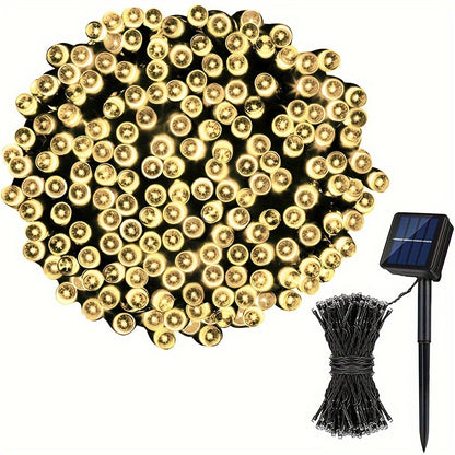 Solar LED Fairy String Lights IP65 Waterproof – 40FT or 80FT with 8 Lighting Modes for Independence Day, Christmas, Wedding, Garden & Yard – White, Warm White, Multi Color, Purple, Orange & Blue
