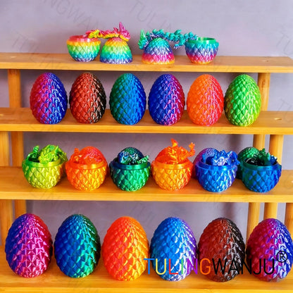 Dragon Egg Decorative Sculpture Set 40-Piece – 20 Mini Dragons & 20 Dragon Eggs Figurines, 4.92" Dragons & 2.2" Eggs, Fantasy Home Decor for Office, Living Room, Holiday Party & Collectors Gift
