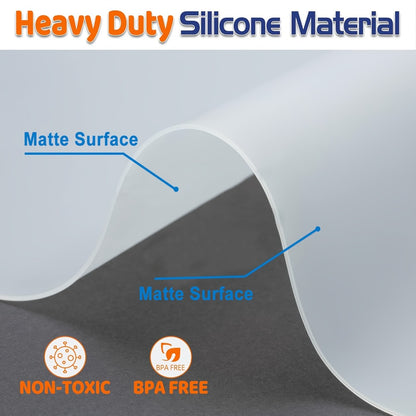 Extra Large Silicone Mat for Kitchen Counter – Nonslip Heat Resistant Countertop Protector, Nonstick Waterproof Craft Mat & Placemat, Multiple Sizes & Colors