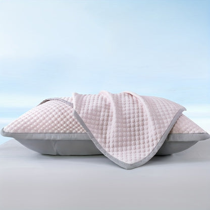 Cooling Pillow Cases 2-Pack 3D Ice Bean Texture – Soft Polyester Pillowcases for Summer | Machine Washable | Cool Sleep Bedroom Pillow Covers | 18.9" x 29.13" | No Insert