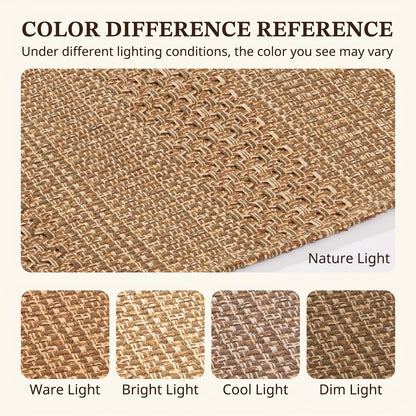 Washable Area Rug Non-Slip Rubber Backed Braided Woven Cotton Kitchen Mat Indoor Entryway Living Room Bedroom Floor Rug Multi-Size