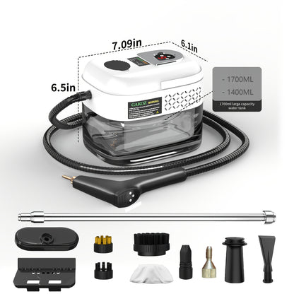 Steam Mop Cleaner Handheld LCD Display Gear Switch 40.58oz Tank One-Key Start for Carpet Kitchen Sofa Upholstery Multi-Model