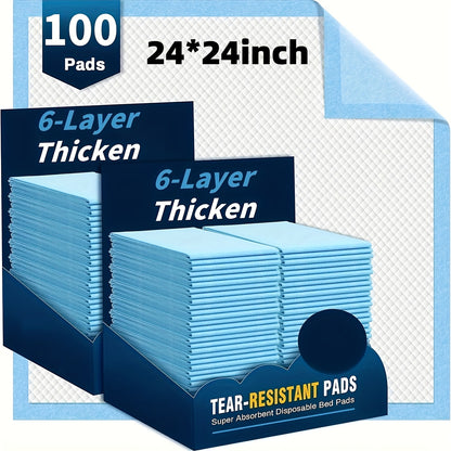 Disposable Underpads for Adults - XXL & XXXL Extra Large Incontinence Bed Pads - Heavy Duty Absorbent Leak-Proof Mattress Protector for Elderly Care - Adult Sheets Anti-Fouling Pet Training Mat 100 Pack