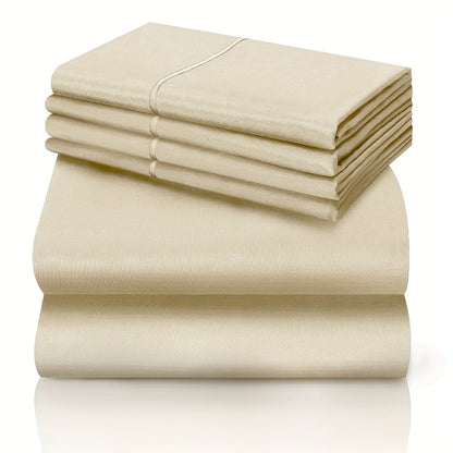 California King Sheet Set 6-Piece Breathable Cooling Bed Sheets Ultra-Soft Hotel Luxury Microfiber 18 Inch Deep Pocket Wrinkle Fade Resistant Flat Sheet Fitted Sheet 4 Pillowcases Multiple Colors