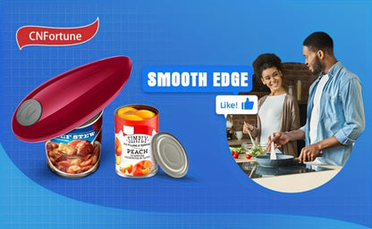 Electric Can Opener Cordless Battery Powered – Smooth Edge Safety, Auto Shut-Off, ABS Material, Easy One-Touch Operation for Elderly, Arthritis & Disabled Hands, Kitchen & Camping