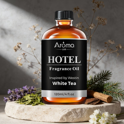 Hotel Fragrance Essential Oil 4oz/120ml – Luxury Scent for Diffuser, Humidifier, Candles & Perfume | White Tea, CapriBreeze, MINE, Beach Villas, R-C Hotel