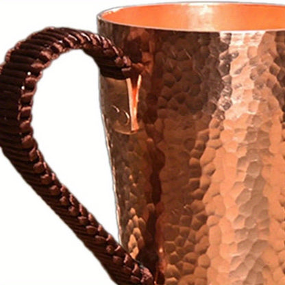Hammered Copper Coffee Mug 13.53 Oz – Handmade Rustic Artisan Copper Cup for Coffee, Tea, Water & Milk – Hot & Cold Beverages – Unique Gift for Home, Wedding, Housewarming & Birthday