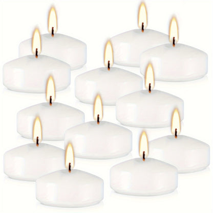Floating Candles 2 Inch – 50 Pack White Paraffin Wax Candles for Wedding, Birthday, Valentine's Day, Halloween & Christmas Table Centerpiece Decor