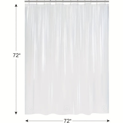 Clear Shower Curtain PEVA 8G Rust Proof Grommets 72x72 Inch - Premium Transparent Waterproof Modern Bathroom Curtain | Single or Set 2 | Easy Clean Smooth Surface | Bathroom Accessories Home Decor