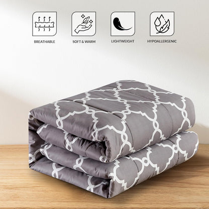 5-Piece Comforter Set – Down Alternative Reversible Quilted Bedding with Bed Skirt & Pillow Shams, Twin Queen King, All Seasons – 13 Colors