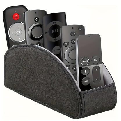 Faux Leather Desktop Organizer 5 Compartments – Multifunctional Remote Control Holder Caddy, Pen Holder Storage Box for Remote Controls, Pens, Eyeglasses, Makeup Brushes & Office Stationery, 10 Styles
