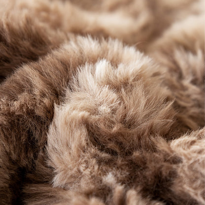 Plush Sofa Cover Faux Lamb Thick Fluffy Couch Slipcover Pet Friendly Machine Washable Gradient Color Polyester Furniture Protector for Armchair Single Double Triple Sofa Living Room Home Decor