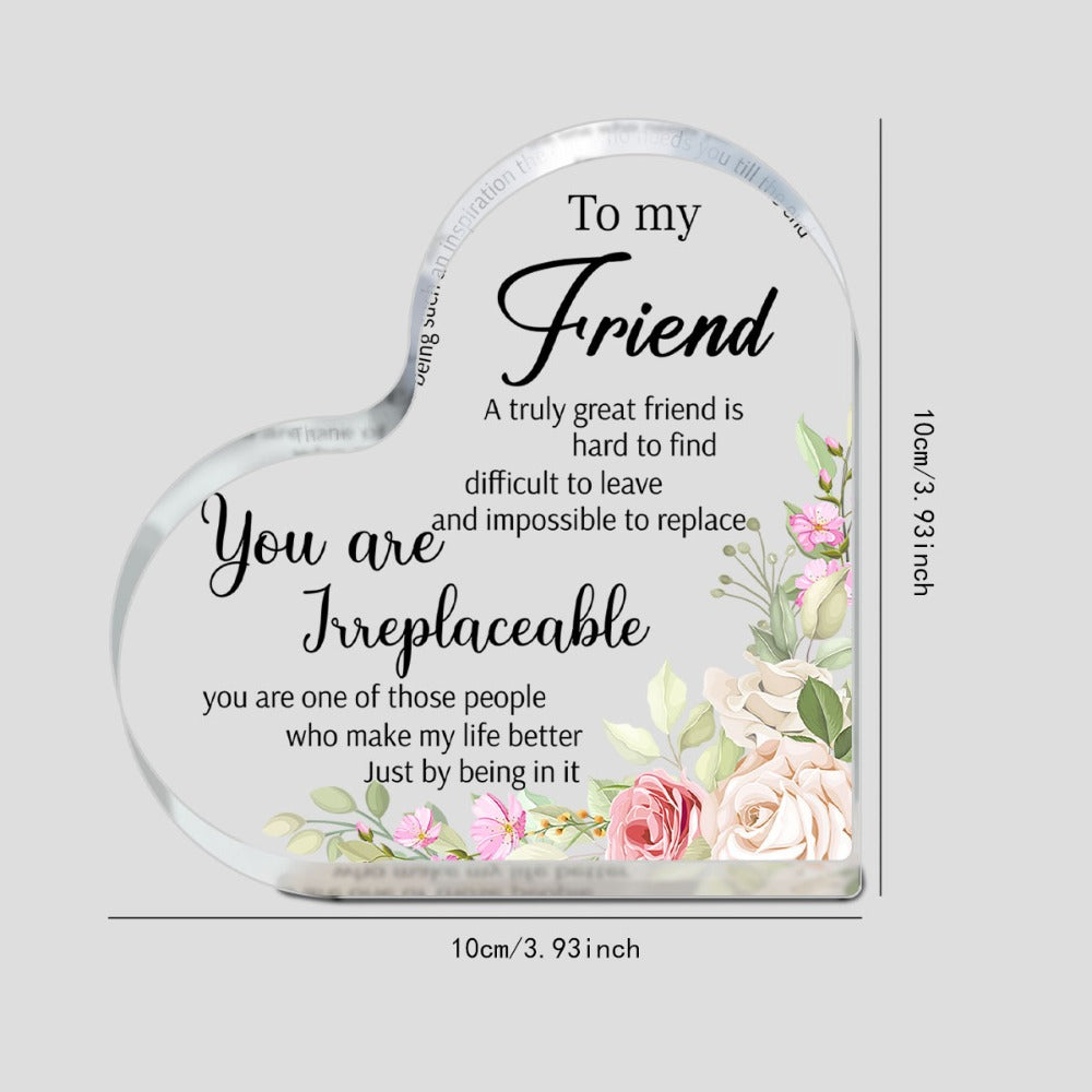 Sunflower Acrylic Friendship Gift for Women – Bestie Birthday Christmas Thank You Present Unbiological Sister BFF Keepsake