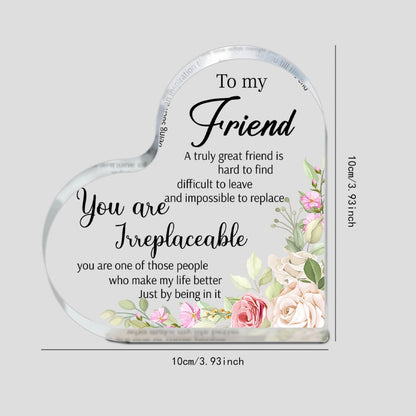 Sunflower Acrylic Friendship Gift for Women – Bestie Birthday Christmas Thank You Present Unbiological Sister BFF Keepsake