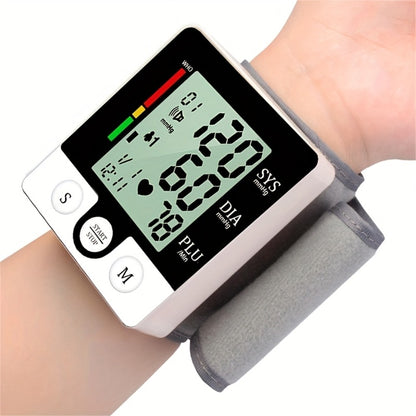 Wrist Blood Pressure Monitor Rechargeable - Digital BP Monitor with Large LCD, Voice Broadcast, 2×99 Memory & USB Charging, Portable Wrist Cuff for Home & Travel, Optional Bundle with Pulse Oximeter