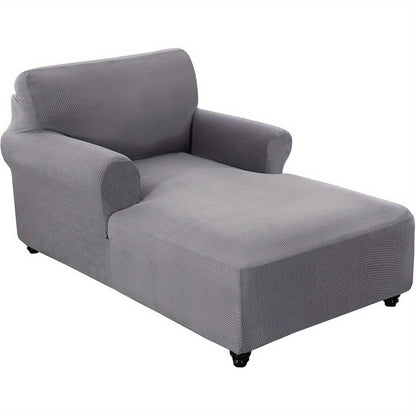 Chaise Lounge Cover Stretch Slipcover Jacquard Fabric Chair Sofa Protector for Living Room Bedroom Machine Washable Multi-Color