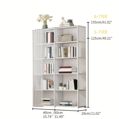 Multi-Purpose Storage Rack Single Double Row Clothing Bookcase Organizer 15.75 31.5 Inch Dustproof