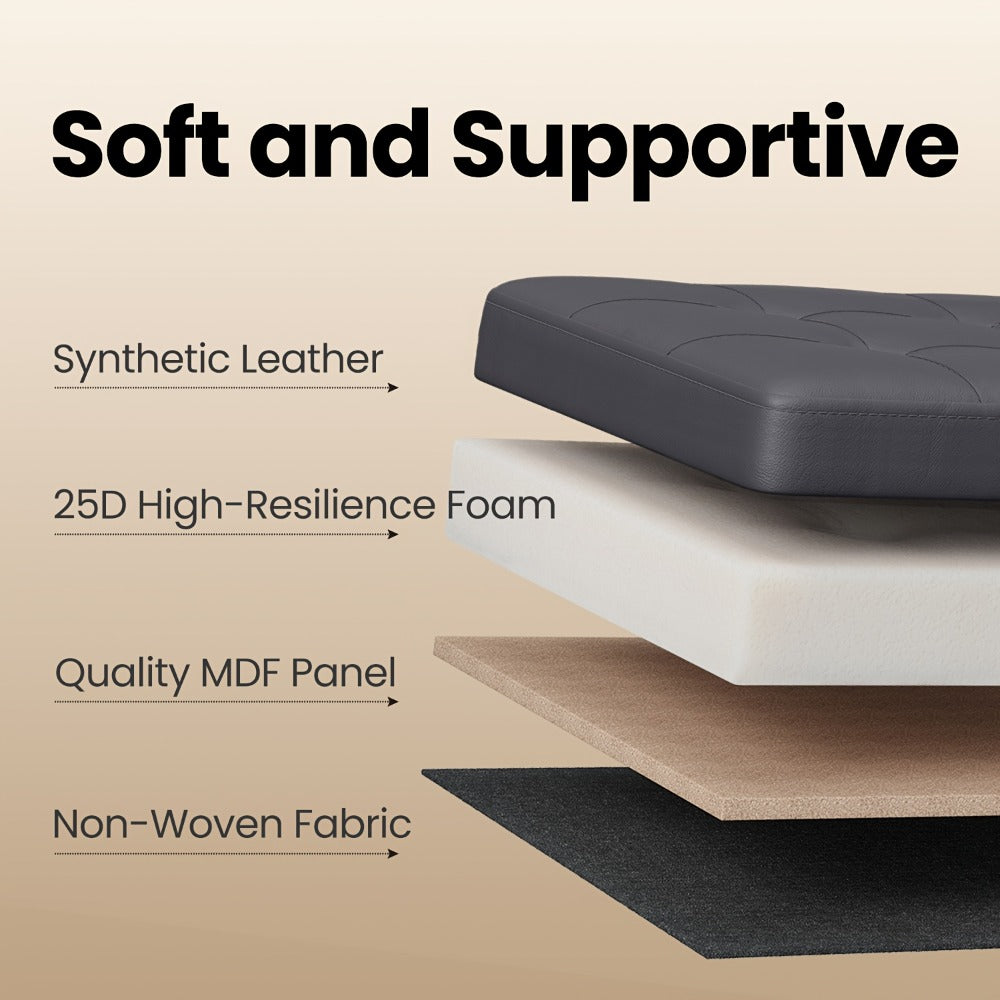 Storage Ottoman with Flip Top Lid 660lbs – Foldable Faux Leather Chest Stool, 30" Wide Extra Seating & Blanket Storage for Entryway, Living Room & Bedroom