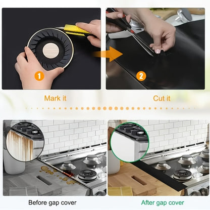 Gas Stove Burner Cover Mat Non-Stick Reusable Washable Stove Top Protector for LG 30-Inch Gas Stove – Oil-Resistant High-Temp Safe, Trimmable 5-Hole Design, Keeps Stove Clean & Scratch-Free