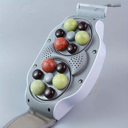 Electric Abdominal Massager with Heat - Rechargeable Portable Stomach Massager with 3 Massage Modes & Heating Function for Abdominal Pain Relief, Belly Relaxation, Cramp Relief, Home & Office Use