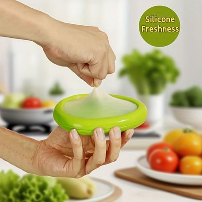 Silicone Food Storage Container Set – Reusable Produce Saver for Avocado, Onion, Tomato, Lemon, Garlic & Potato – Fridge-Safe Vegetable & Fruit Preservation Boxes, Reduce Food Waste