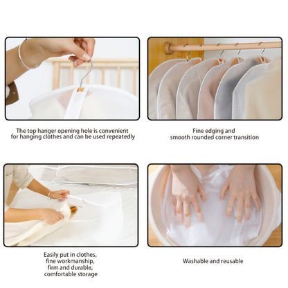 Garment Bags 10 Pack Waterproof Transparent – Hanging Clothes Storage Bags with Full Zipper for Wardrobe, Travel & Closet Organization – Dustproof Clear Clothing Bags in M / L / XL / XXL