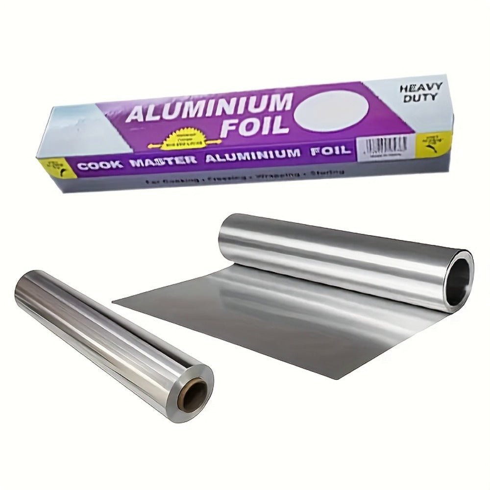 Aluminum Foil Roll Extra Long 787.4 Inch Heavy Duty – Heat Resistant Waterproof Oilproof Tin Foil for Cooking Baking Grilling BBQ | Disposable Kitchen Foil Wrap for Oven Picnic Food Storage Silver