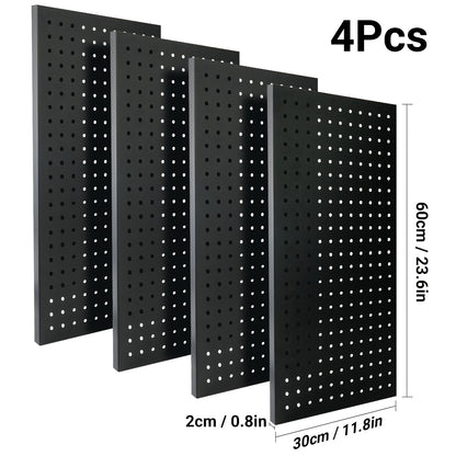 Metal Pegboard Wall Panels Garage Tool Storage Organizer Heavy Duty Steel Peg Board Wall Mounted Workshop Shed Craft Room 2 Pack 4 Pack