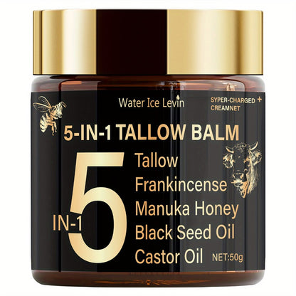 Beef Tallow Moisturizing Cream with Honey & Castor Oil - Deep Hydration Face & Body Cream - Lightweight Skin Nourishing Lotion for Dry Skin - Triple Nourishment Complexion Improving Moisturizer