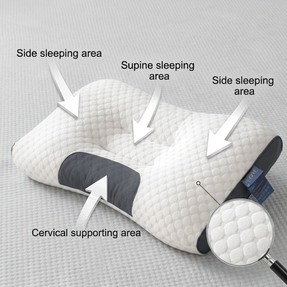Neck Pillow 2 Pack – Breathable Memory Foam Travel Pillow with Removable Zippered Cover, Ergonomic Cervical Support for Neck & Shoulder Pain Relief