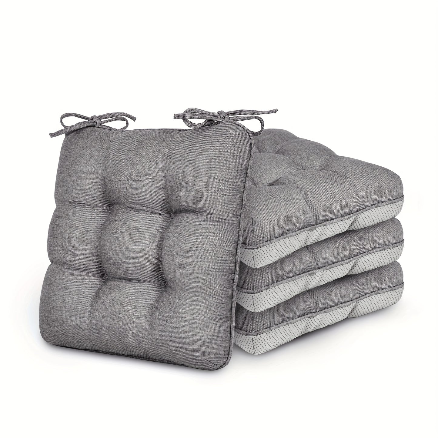Memory Foam Chair Cushions 4/8 Pack, Non-Slip Seat Pads for Dining Chairs, Kitchen, Office & Patio – Indoor Outdoor Chair Pads M/L Size