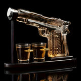 1 Pistol + 2 Cups + Wooden Stand
