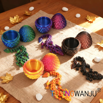 Dragon Egg Decorative Sculpture Set 40-Piece – 20 Mini Dragons & 20 Dragon Eggs Figurines, 4.92" Dragons & 2.2" Eggs, Fantasy Home Decor for Office, Living Room, Holiday Party & Collectors Gift
