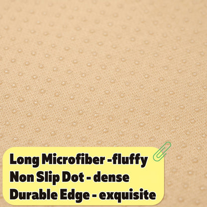 Plush Shaggy Area Rug 1.6 Inch Thick Non-Slip Machine Washable Polyester Carpet - Tie-Dye & Solid Color Fluffy Rectangle Rug for Living Room, Bedroom & Study | Silicone Grip Backing | 4 Sizes Available
