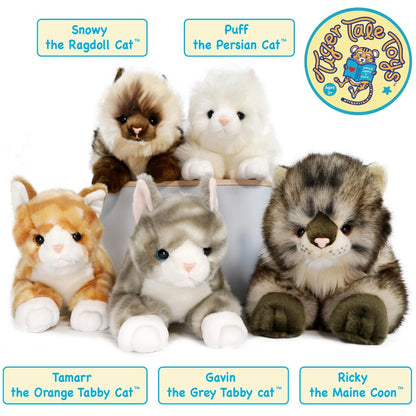 Maine Coon Cat Stuffed Animal Plush 16 Inch Super Soft Realistic Cat Plush Toy High Quality Acrylic Fabric Safety Tested Kids Gift Birthday Christmas