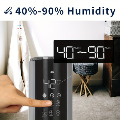 Cool Mist Humidifier 2.4 Gallon Top Fill with Smart Humidity Control Sleep Mode Soundwave Technology for Large Rooms Bedroom Office Plants 600ft²