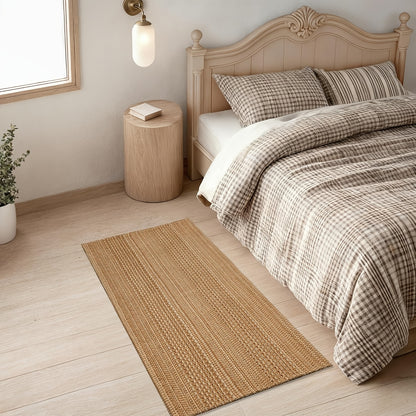 Washable Area Rug Non-Slip Rubber Backed Braided Woven Cotton Kitchen Mat Indoor Entryway Living Room Bedroom Floor Rug Multi-Size