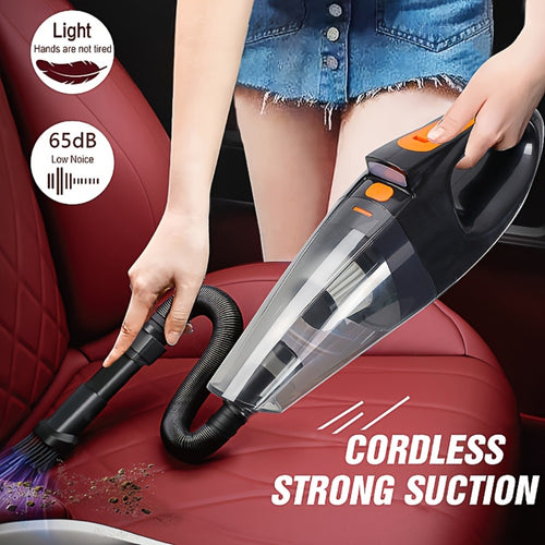 Handheld Vacuum Cleaner 9000Pa Cordless – 4000mAh Battery, Low Noise, 5 Attachments for Car Interior, Home & Pet Hair Cleaning, Cute Pink Girly Gift for Women