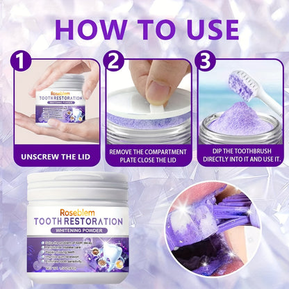 Tooth Repair Mineral Powder with Natural Purple Coating – 2-Pack Remineralizing Tooth Powder for Sensitive Teeth, Gum Protection, Fresh Breath & Daily Oral Care for Adults and Teens