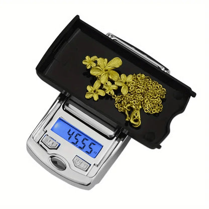 Mini Digital Pocket Scale 0.01g Precision – Portable Keychain Scale with Backlit LCD for Jewelry, Herbs, Food & Kitchen Use – Compact Lightweight Gram Scale