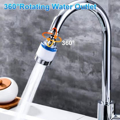Faucet Aerator 360° Rotating Sink Filter – Universal Pressurized Spray Head for Kitchen & Bathroom, Adjustable Water Flow, Easy Install, Transparent Filter, Multi-Pack Options