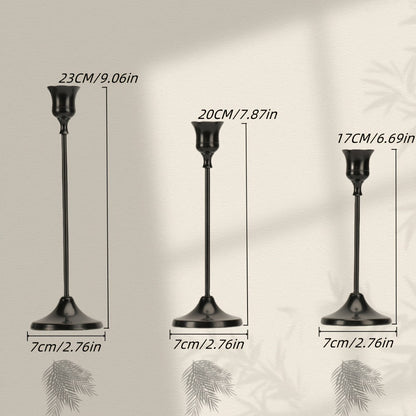 Cone Candle Holders Set of 30, Bulk Metal Candle Stands, Vintage Taper Candle Holders for Home Decor, Fireplace Centerpiece, Festive Dining Table Decorations