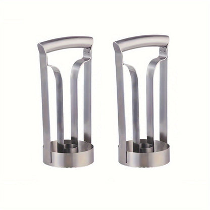 Pineapple Corer Slicer Stainless Steel – Easy One-Step Pineapple Cutter with Comfortable Grip for Home Kitchen Restaurant Use, Removes Core & Slices into Rings (1pc / 2pcs)
